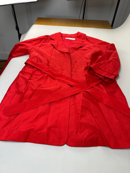 Vintage Dior Red Longline Coat c. 2000 XL