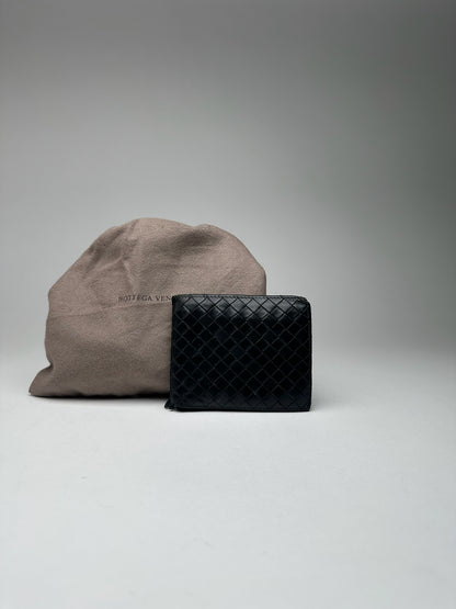 Vintage Bottega Veneta Intrecciato Leather wallet black