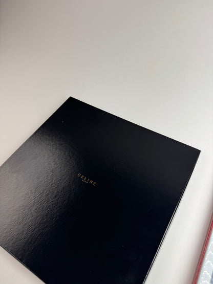 Vintage Celine Silk Scarf Navy new