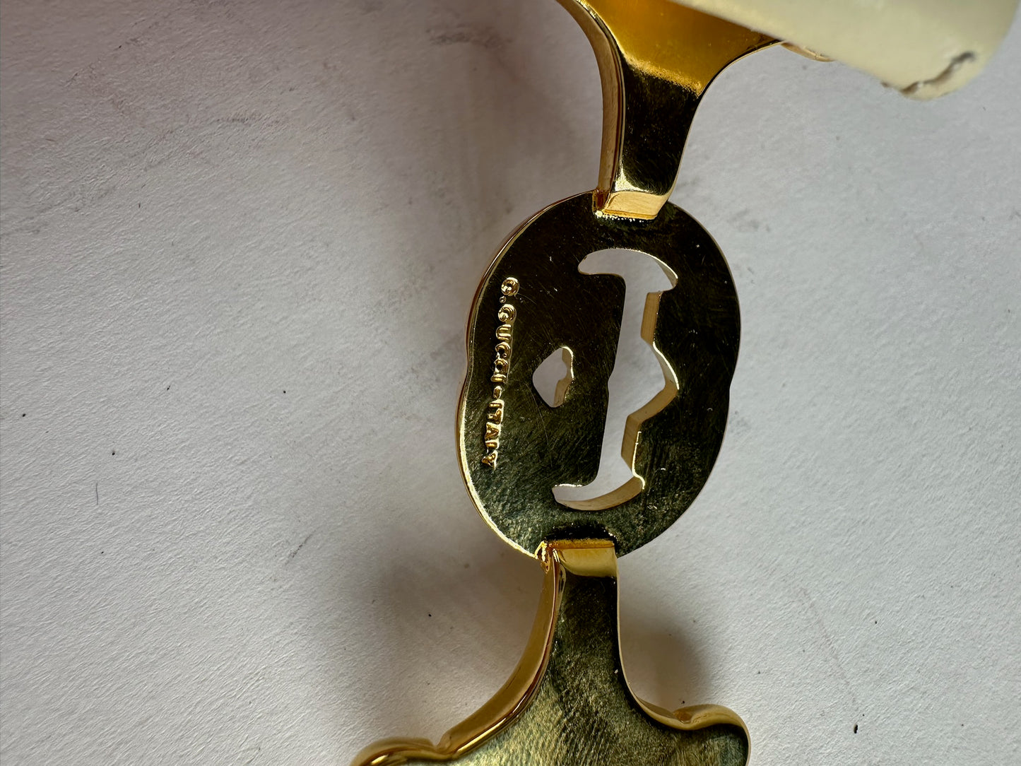 Vintage Gucci Horsebit Leather Belt White