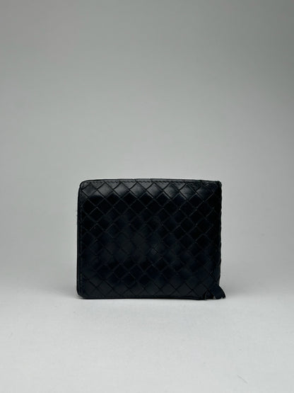 Vintage Bottega Veneta Intrecciato Leather wallet black