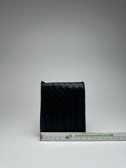 Vintage Bottega Veneta Intrecciato Leather wallet black