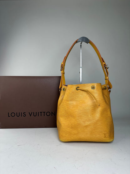 Vintage Louis Vuitton Epi Leather Bucket Bag Golden Yellow