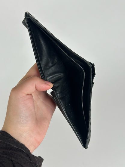 Vintage Bottega Veneta Intrecciato Leather wallet black