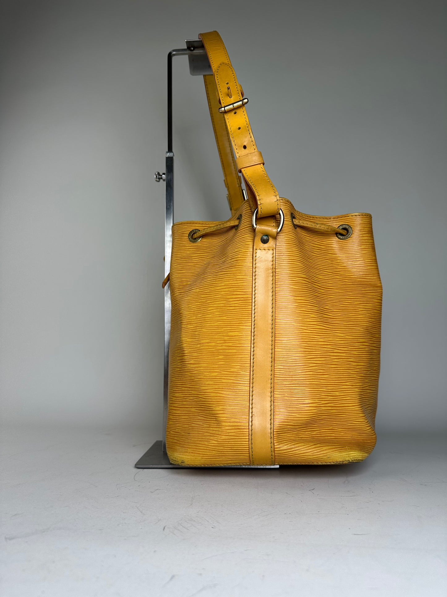 Vintage Louis Vuitton Epi Leather Bucket Bag Golden Yellow