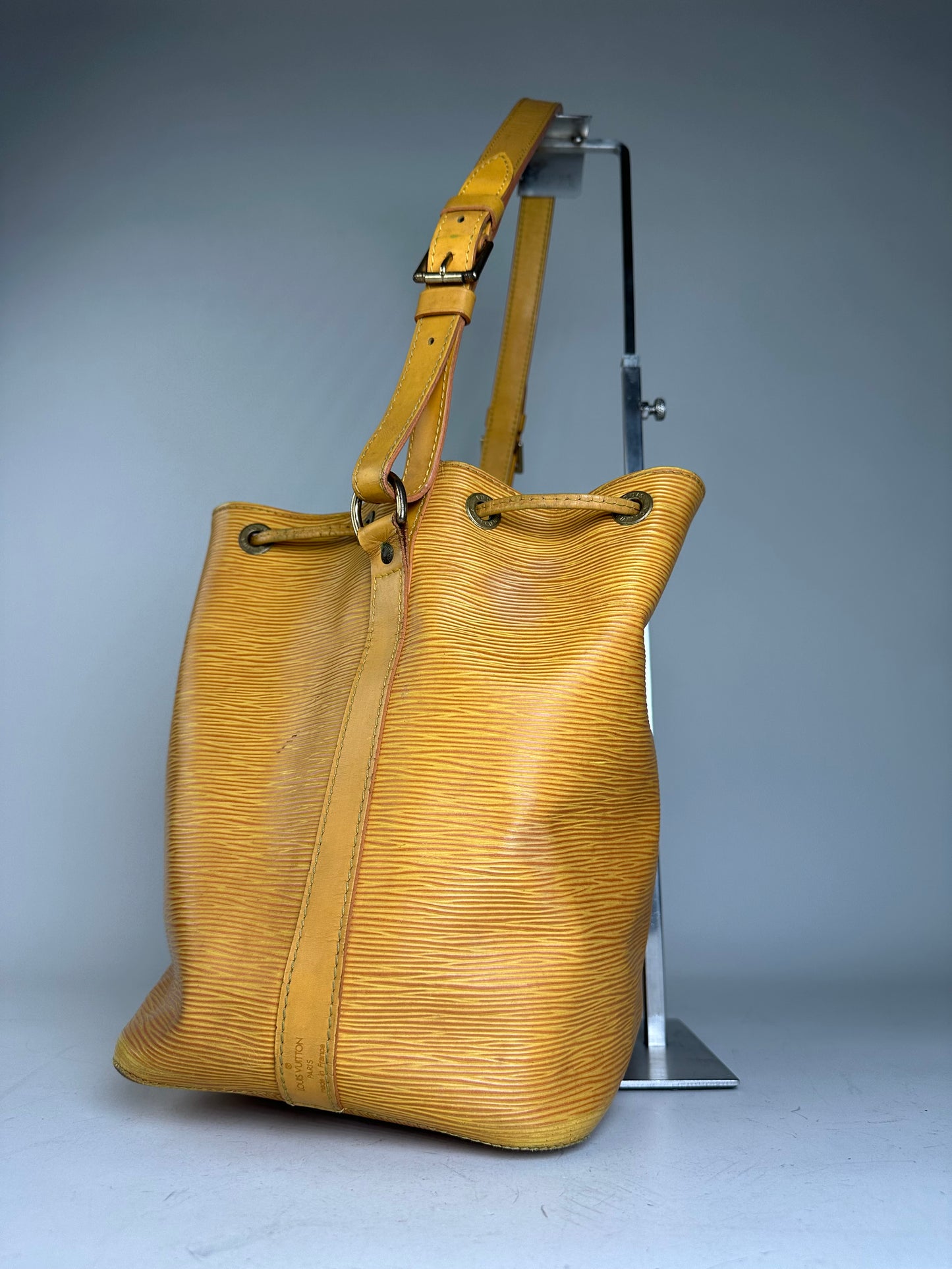 Vintage Louis Vuitton Epi Leather Bucket Bag Golden Yellow