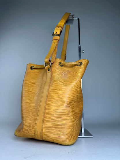Vintage Louis Vuitton Epi Leather Bucket Bag Golden Yellow