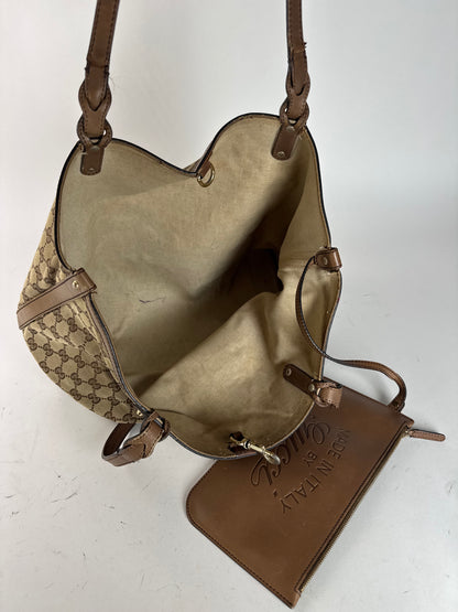 Vintage Gucci Monogramm Shopper Bag Brown beige