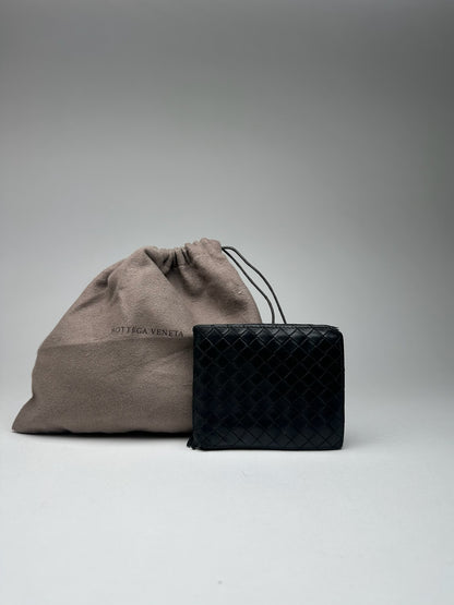 Vintage Bottega Veneta Intrecciato Leather wallet black