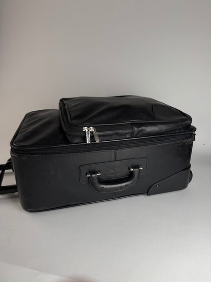 Vintage Loewe Madrid Leather Suitcase / Trolley Black
