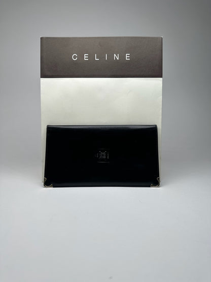 Vintage Celine Paris Leather ID holder black