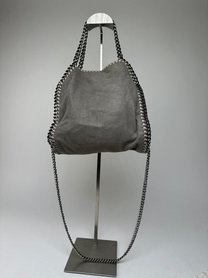 Vintage Stella McCartney Falabella Shoulder Bag Faux Suede Grey