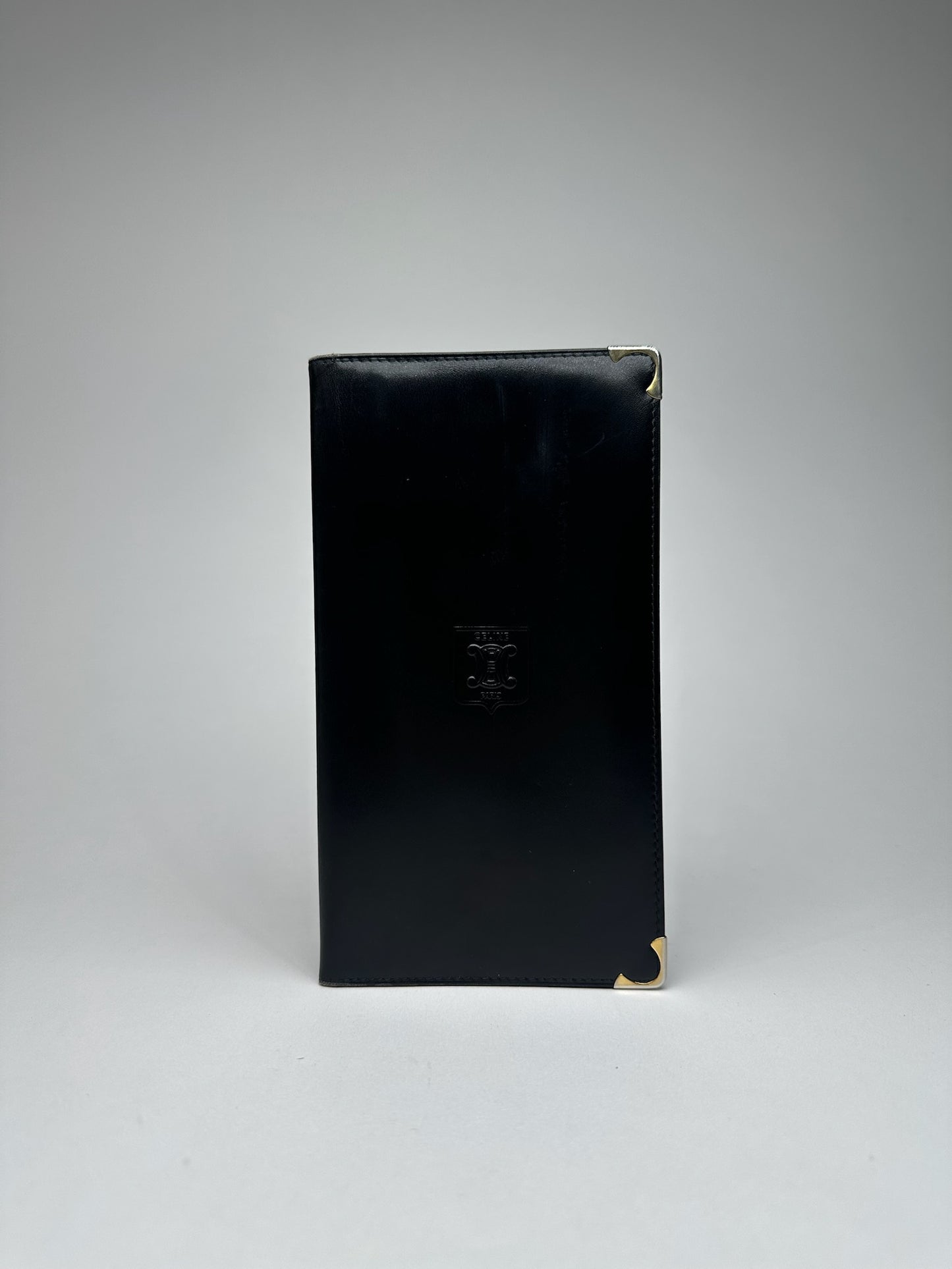 Vintage Celine Paris Leather ID holder black