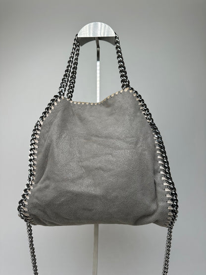 Vintage Stella McCartney Falabella Shoulder Bag Faux Suede Grey