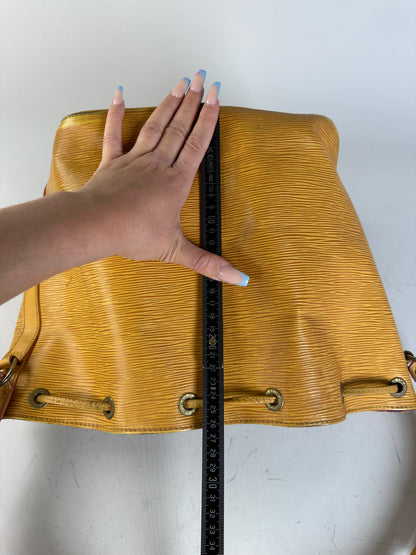 Vintage Louis Vuitton Epi Leather Bucket Bag Golden Yellow