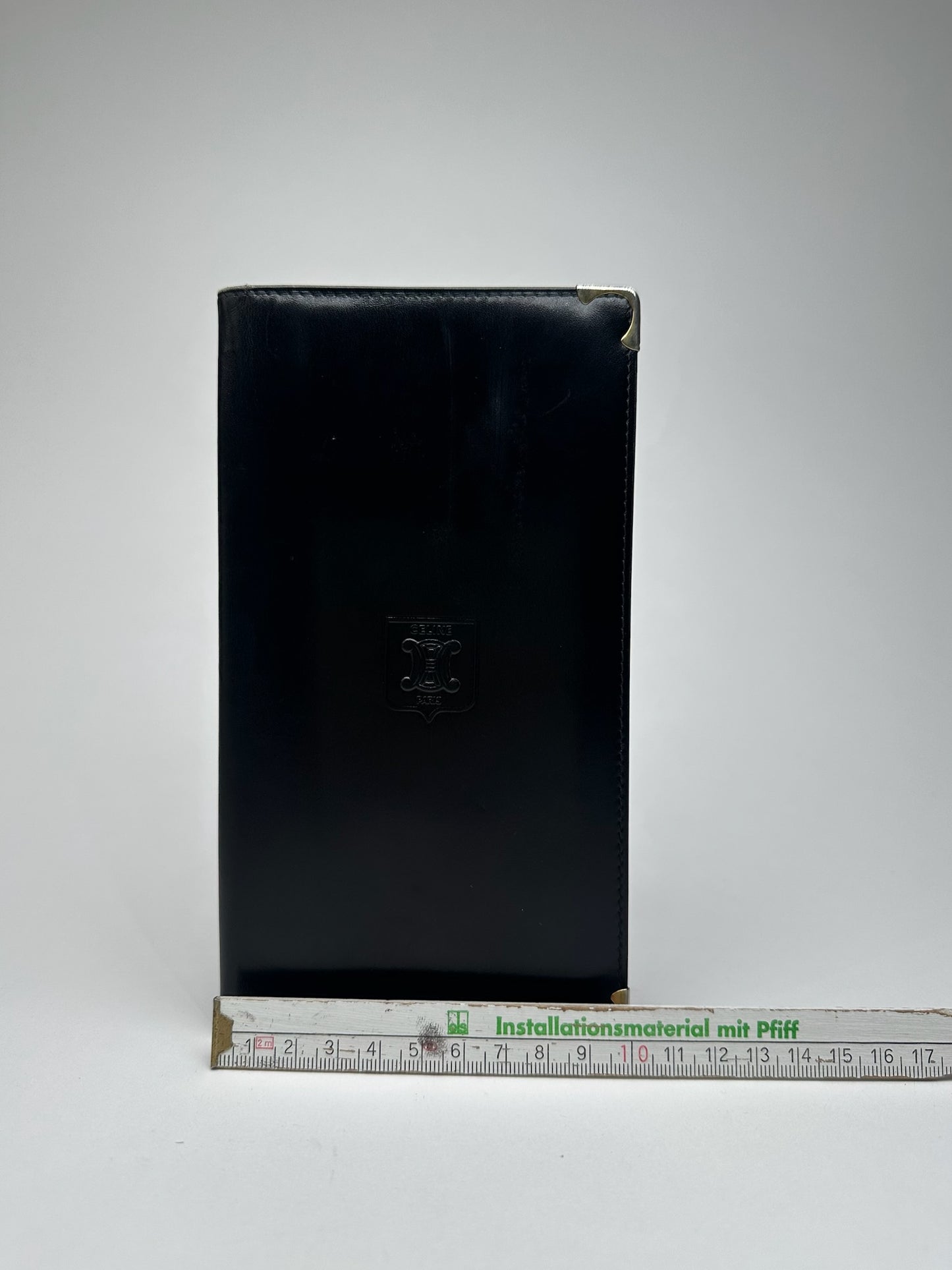 Vintage Celine Paris Leather ID holder black