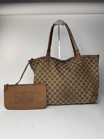 Vintage Gucci Monogramm Shopper Bag Brown beige
