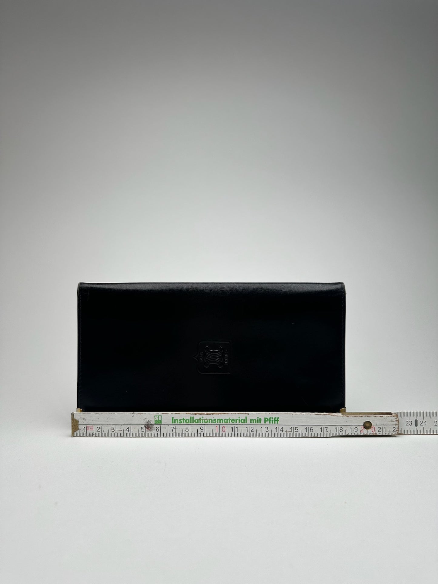 Vintage Celine Paris Leather ID holder black