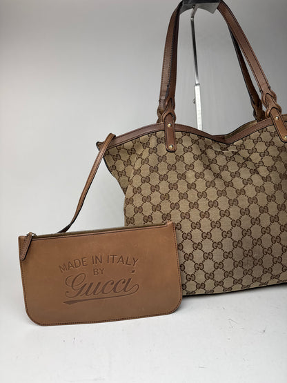 Vintage Gucci Monogramm Shopper Bag Brown beige