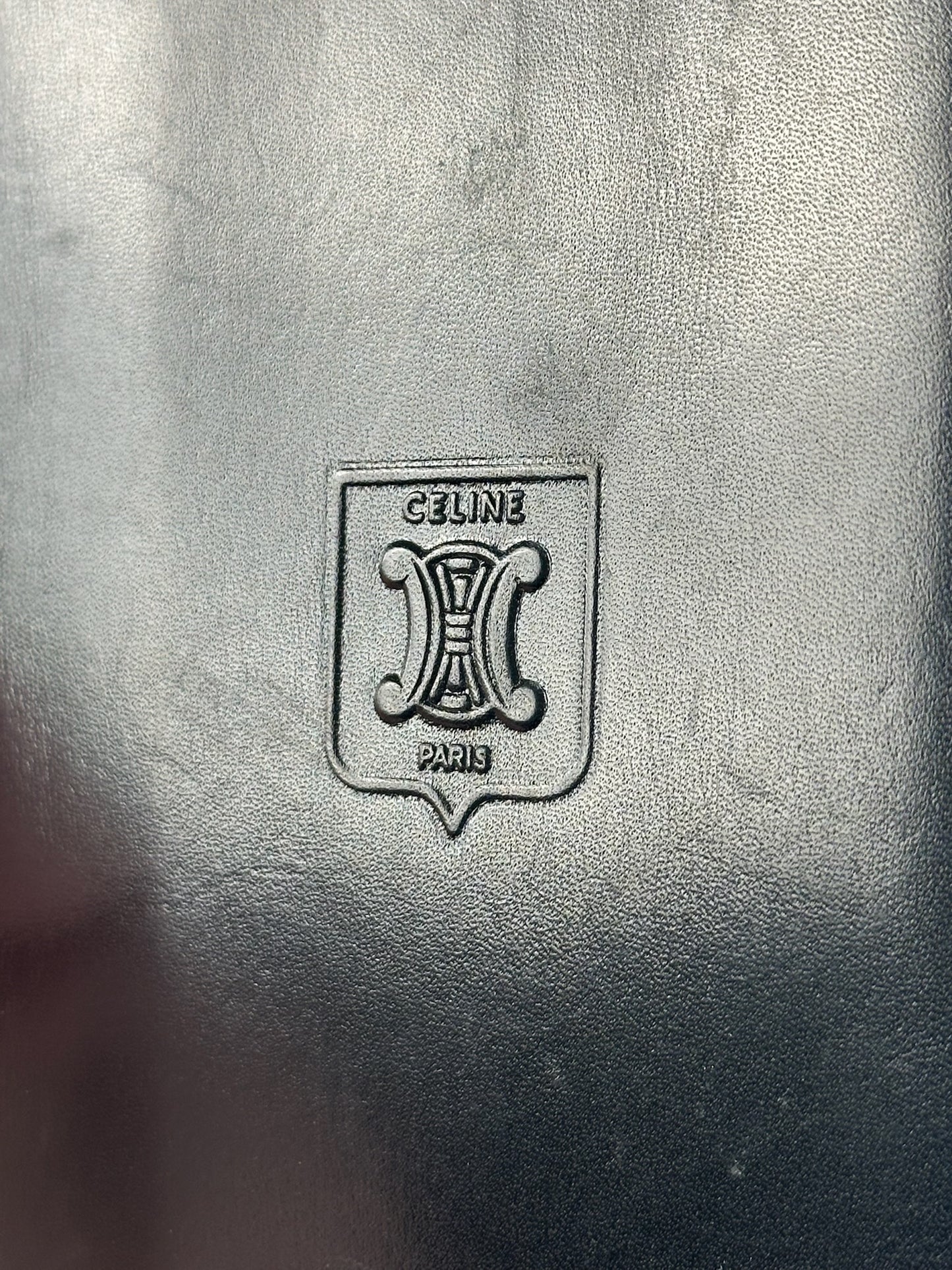 Vintage Celine Paris Leather ID holder black