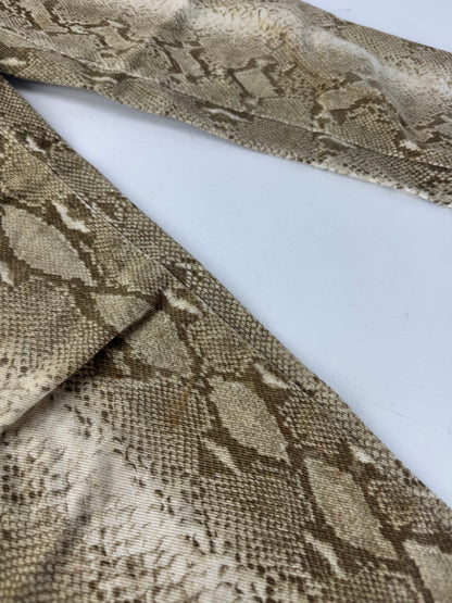 Vintage Versace Snake Emblossed Canvas Pants Gold
