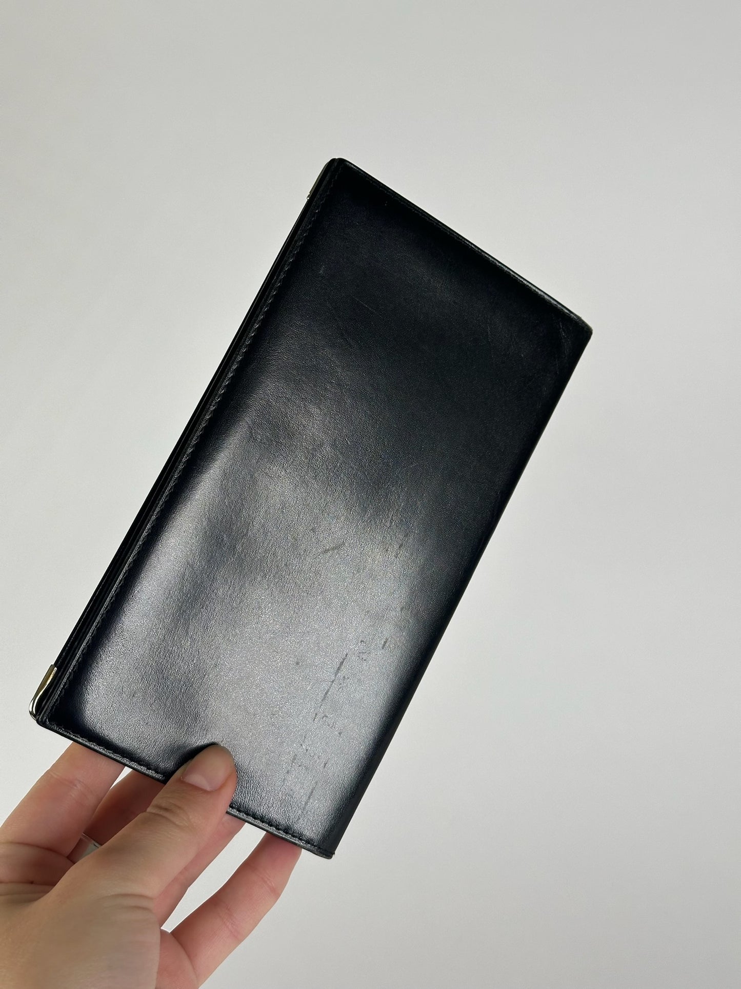 Vintage Celine Paris Leather ID holder black