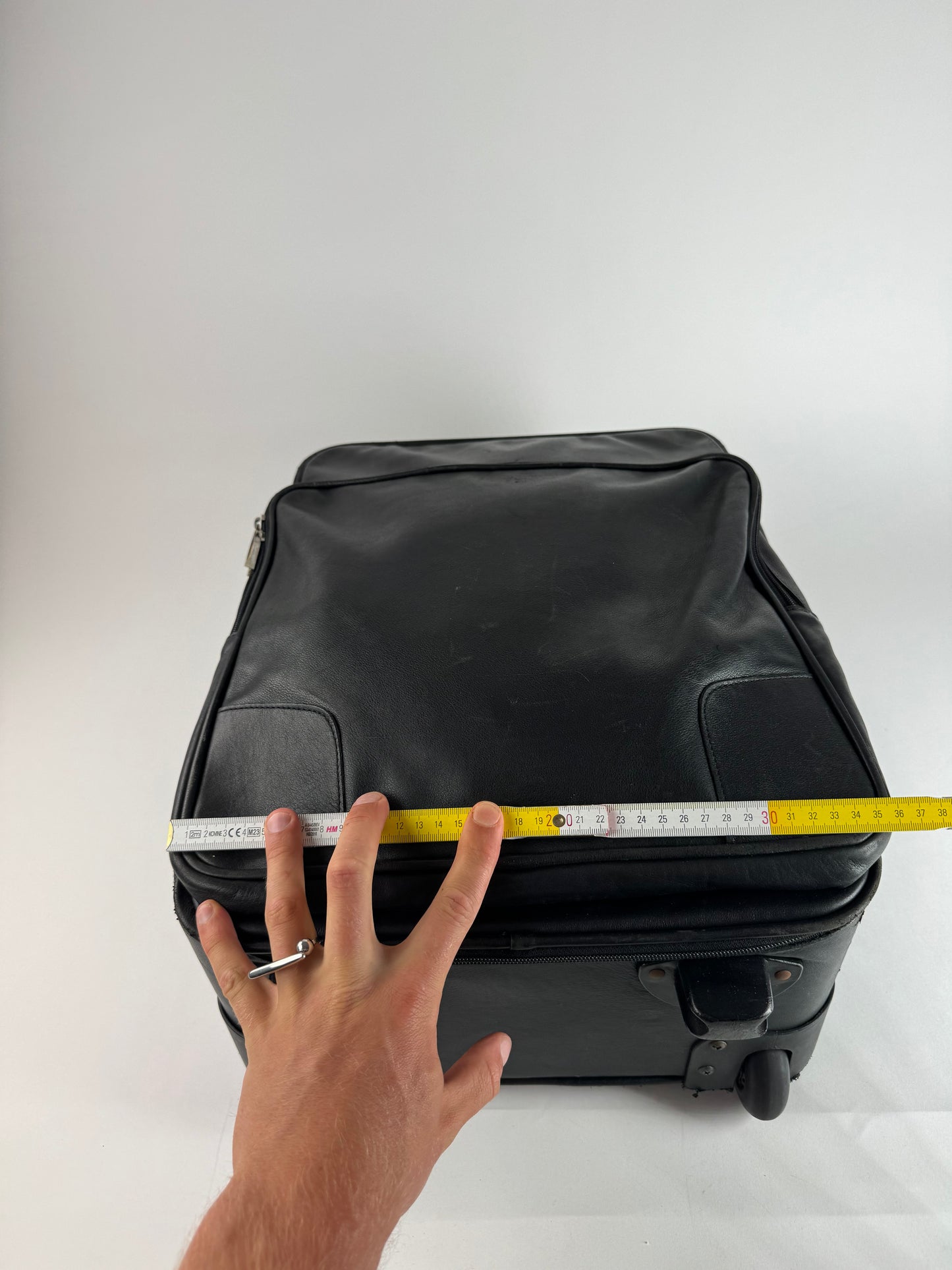 Vintage Loewe Madrid Leather Suitcase / Trolley Black