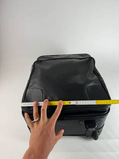 Vintage Loewe Madrid Leather Suitcase / Trolley Black