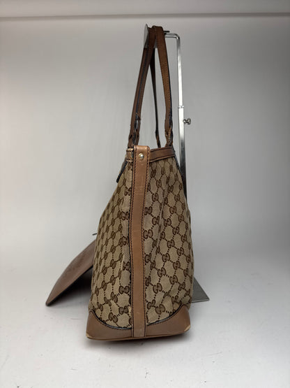 Vintage Gucci Monogramm Shopper Bag Brown beige