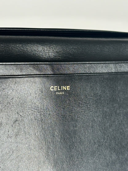 Vintage Celine Paris Leather ID holder black