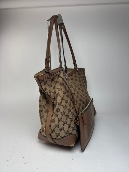 Vintage Gucci Monogramm Shopper Bag Brown beige