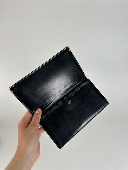 Vintage Celine Paris Leather ID holder black