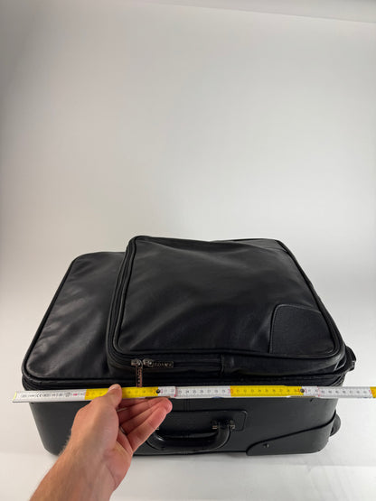 Vintage Loewe Madrid Leather Suitcase / Trolley Black