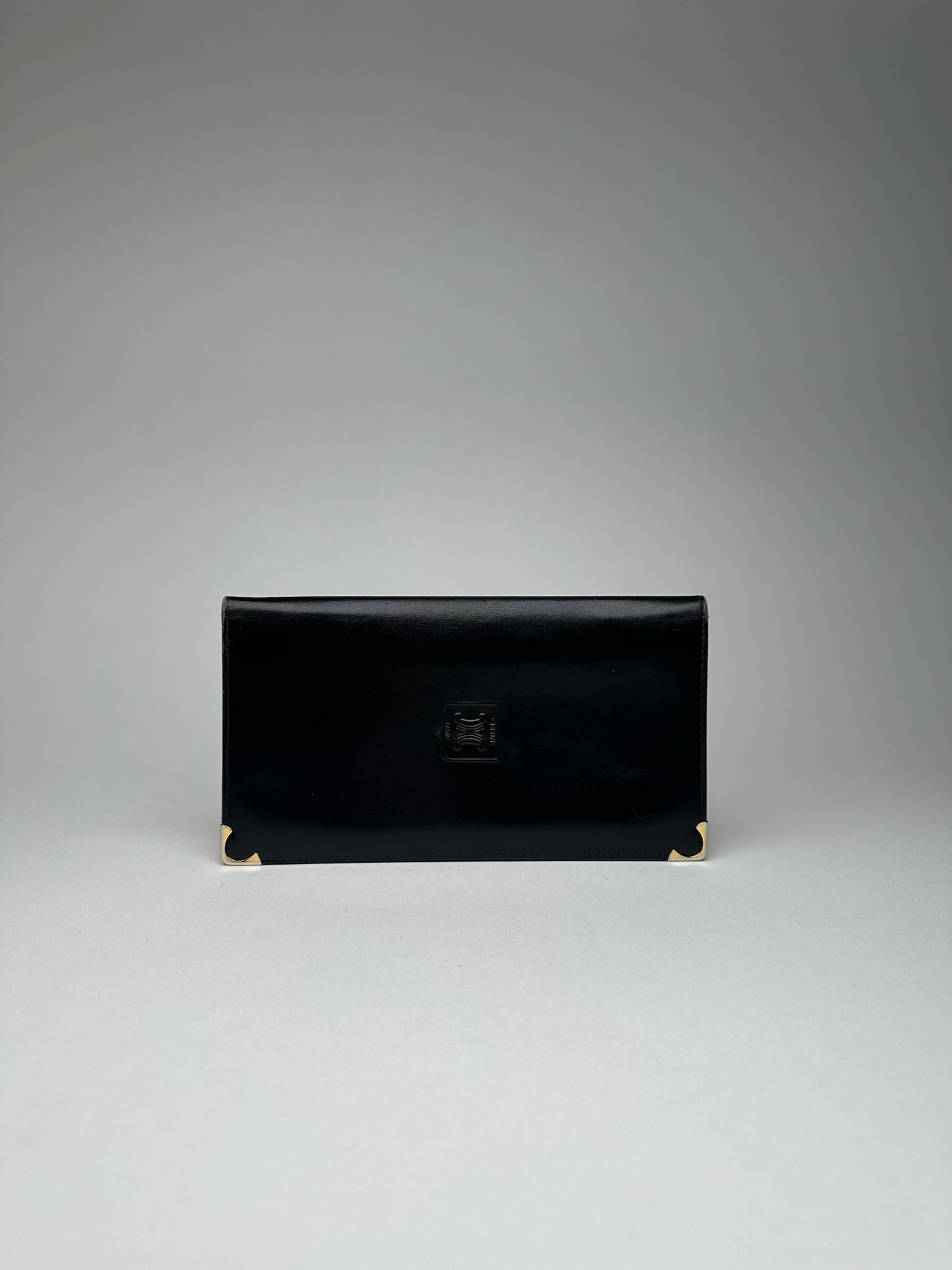 Vintage Celine Paris Leather ID holder black