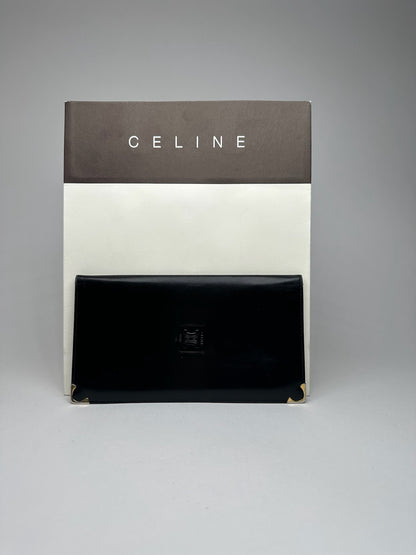 Vintage Celine Paris Leather ID holder black