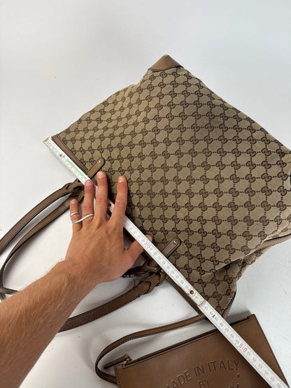 Vintage Gucci Monogramm Shopper Bag Brown beige