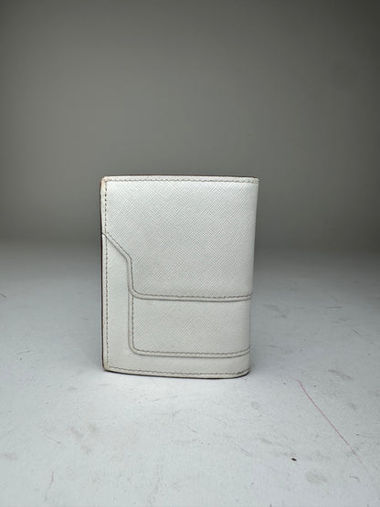 Vintage Marni Compact Wallet Saffiano Leather White
