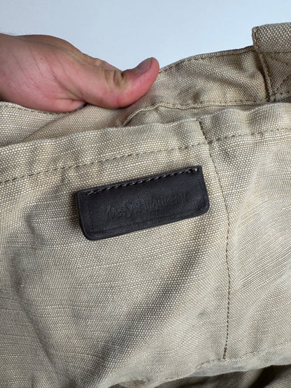 Vintage YSL Canvas Shopper Bag beige