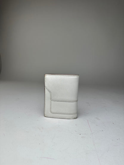 Vintage Marni Compact Wallet Saffiano Leather White