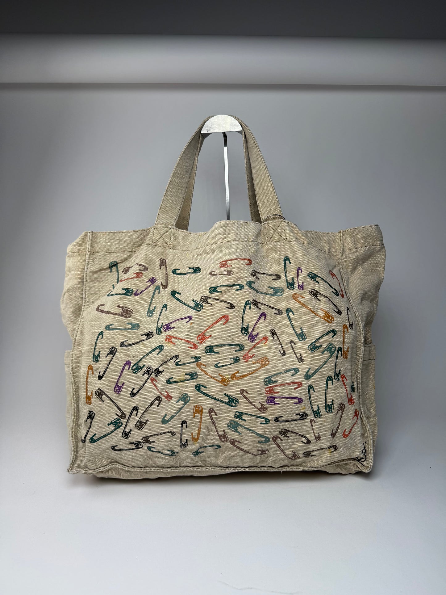 Vintage YSL Canvas Shopper Bag beige