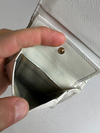 Vintage Marni Compact Wallet Saffiano Leather White