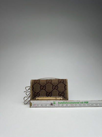 Vintage Gucci Monogram Keyholder beige brown