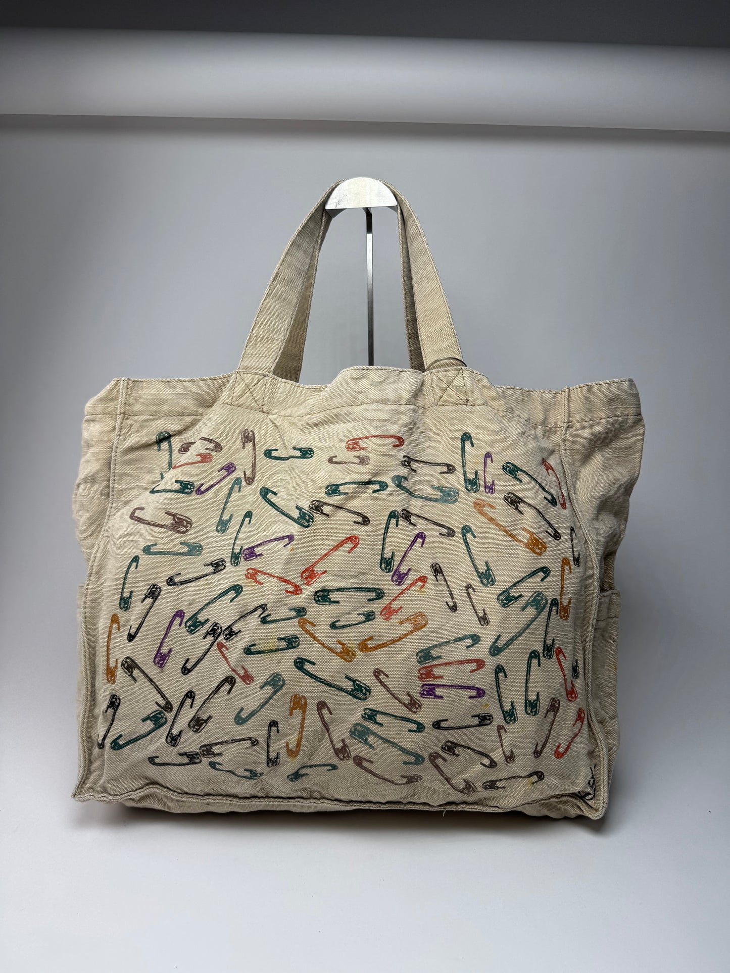 Vintage YSL Canvas Shopper Bag beige