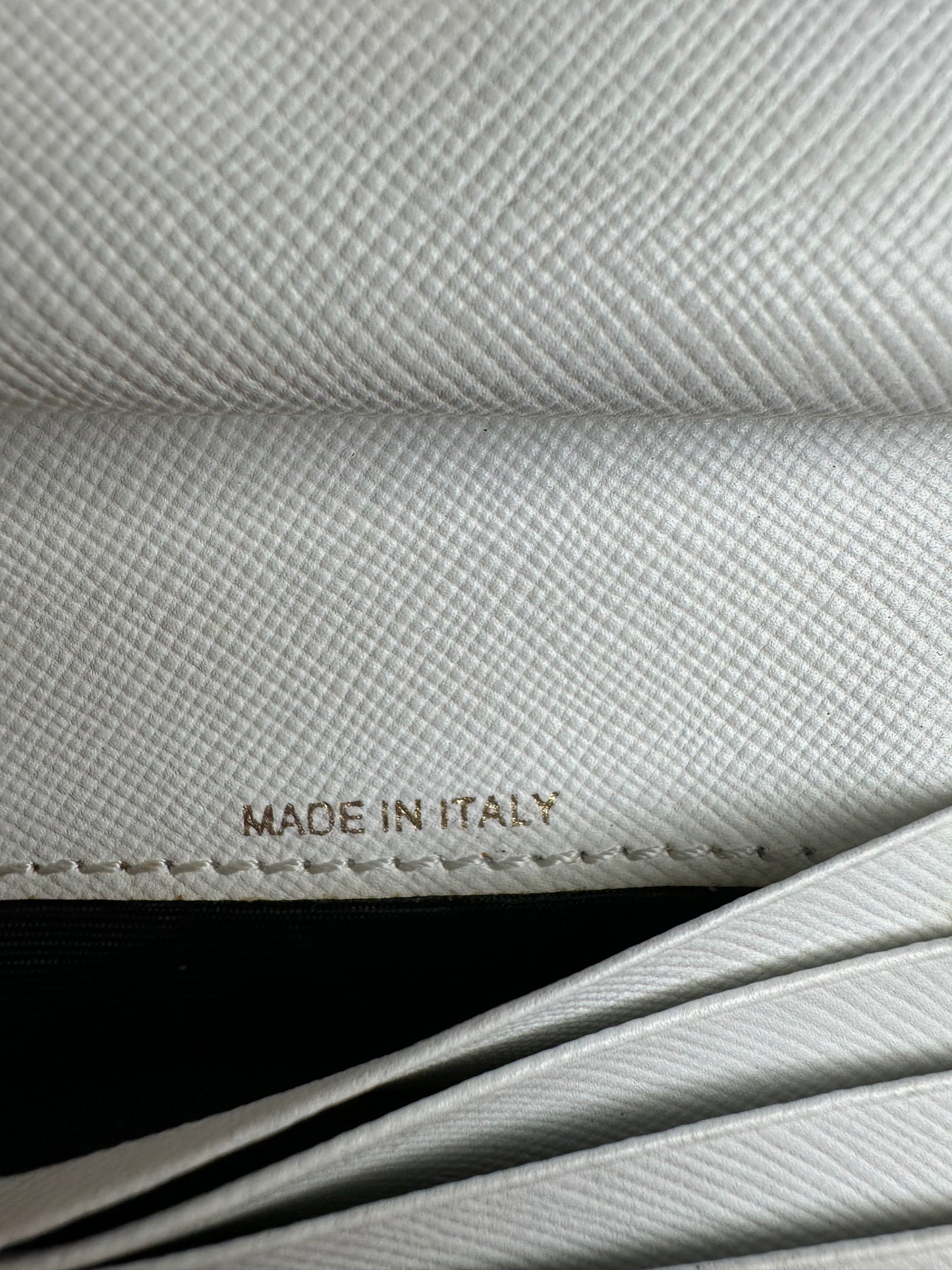 Vintage Marni Compact Wallet Saffiano Leather White