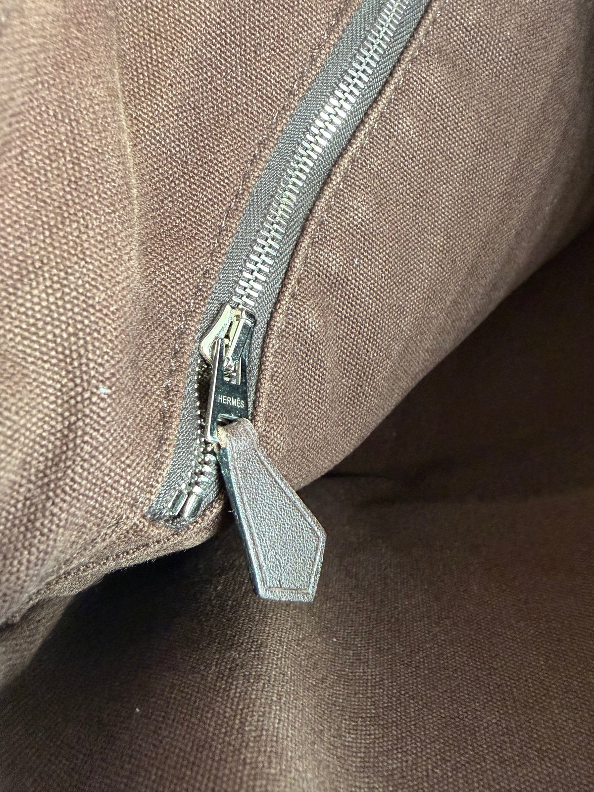 Vintage Hermès Troca Canvas Tote Late 1990s Brown
