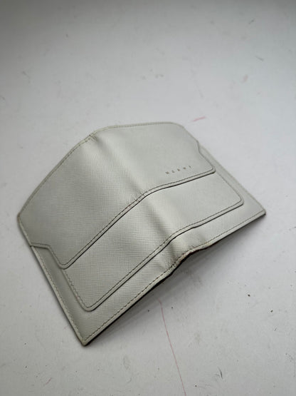 Vintage Marni Compact Wallet Saffiano Leather White