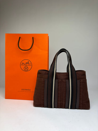 Vintage Hermès Troca Canvas Tote Late 1990s Brown