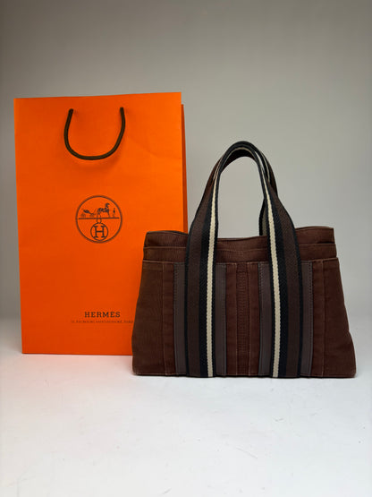 Vintage Hermès Troca Canvas Tote Late 1990s Brown
