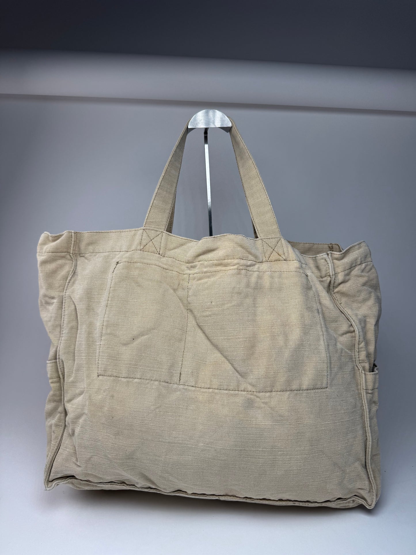 Vintage YSL Canvas Shopper Bag beige