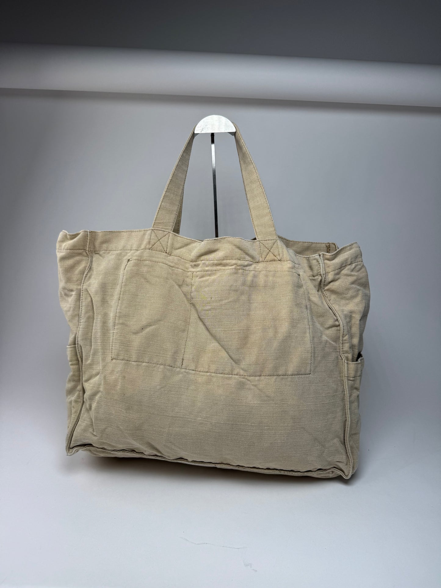 Vintage YSL Canvas Shopper Bag beige